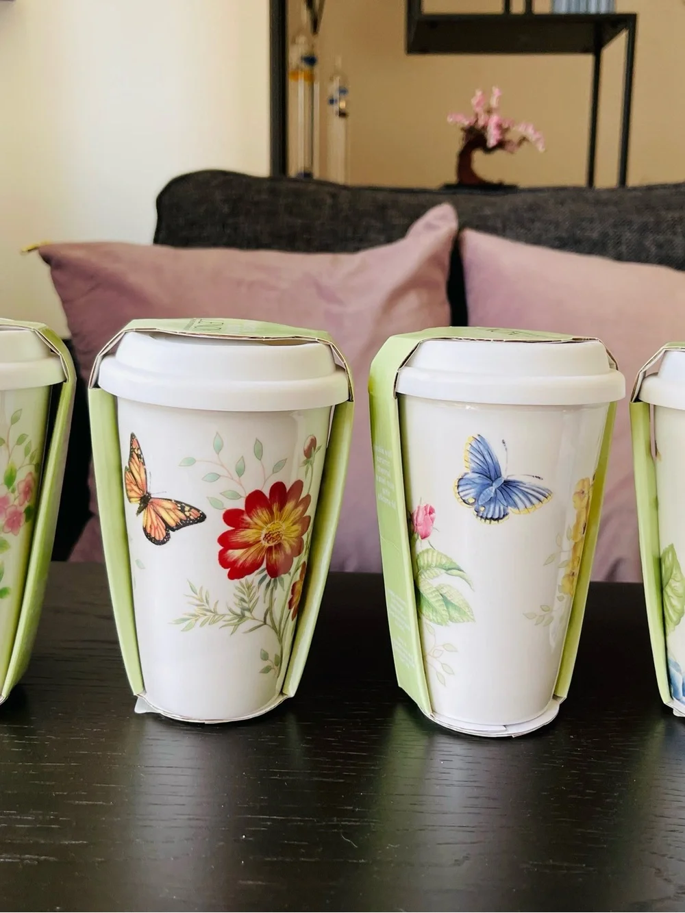 4 Lenox travel, thermal mug